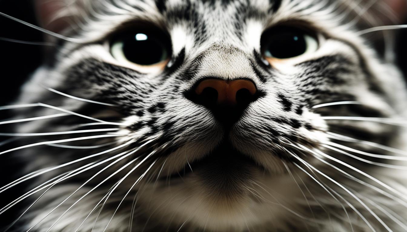 How does a cat's whisker detect physical changes?