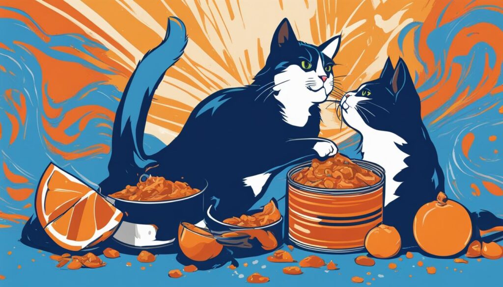 cats eating tuna