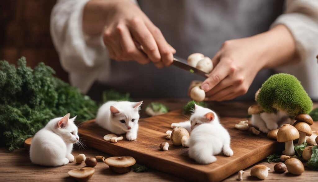 preparing mushrooms for cat diet