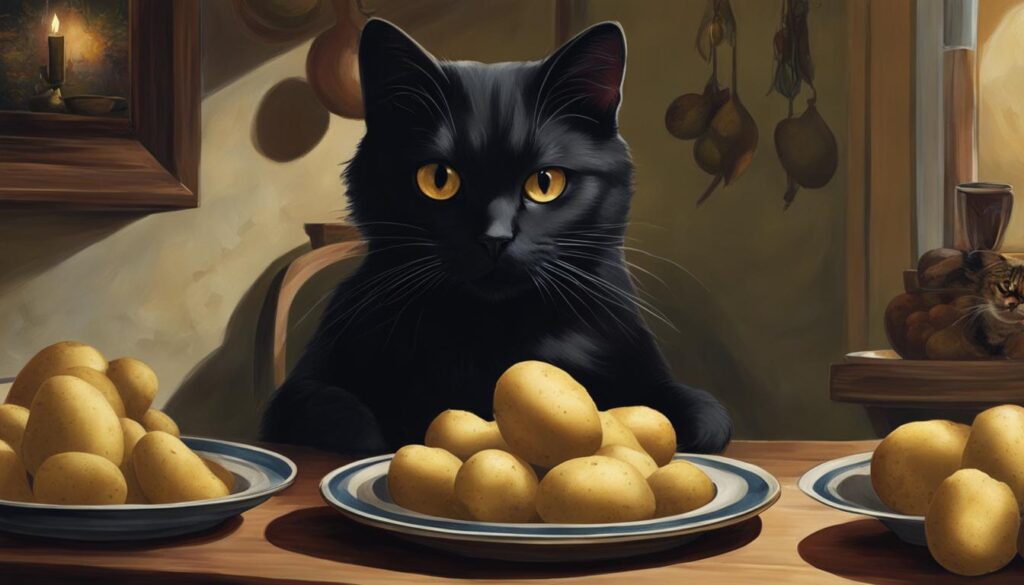 risks of potatoes in cat diets
